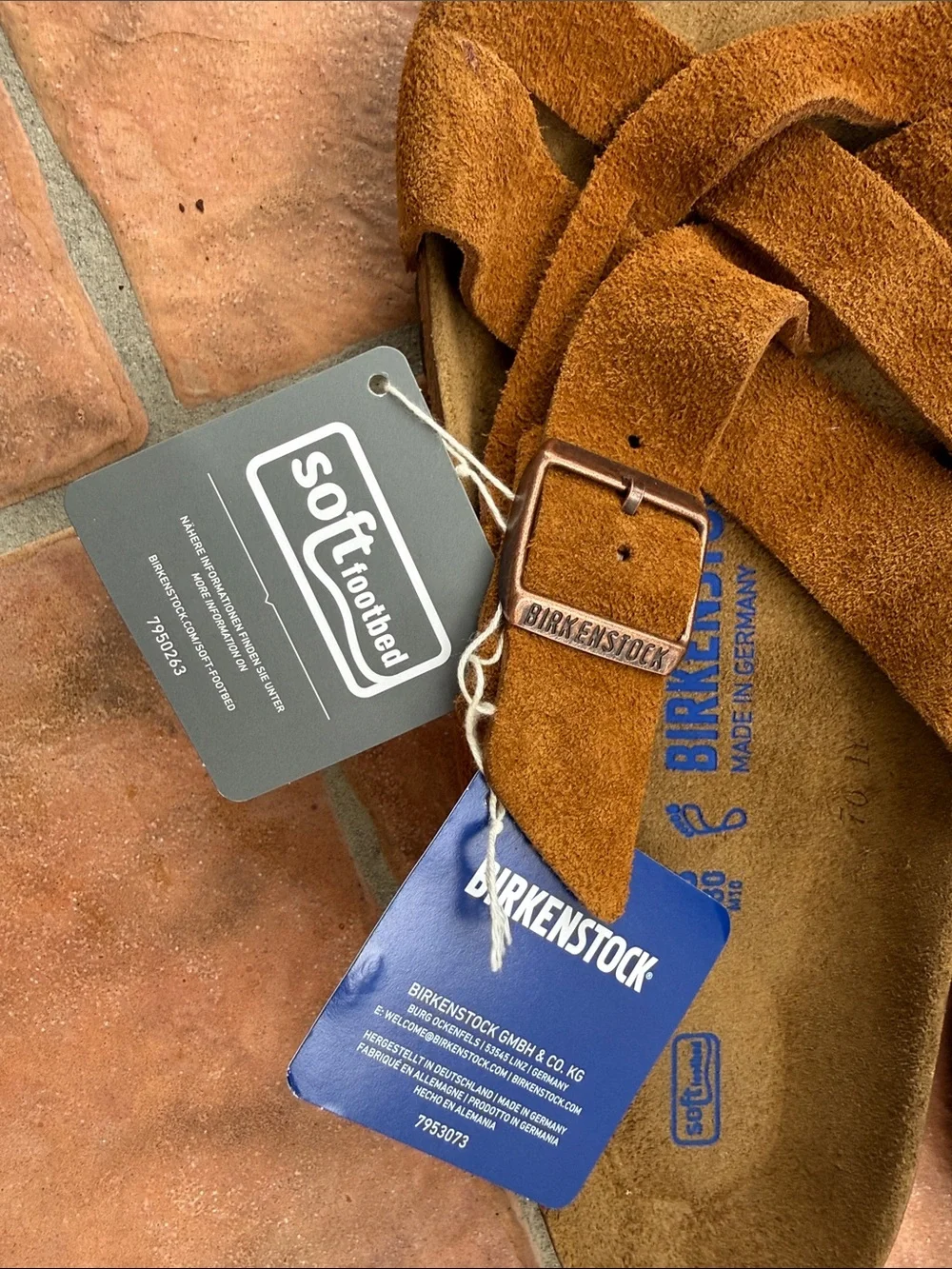Birkenstock suede crossover